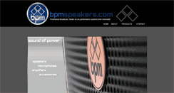 Desktop Screenshot of bpmspeakers.com